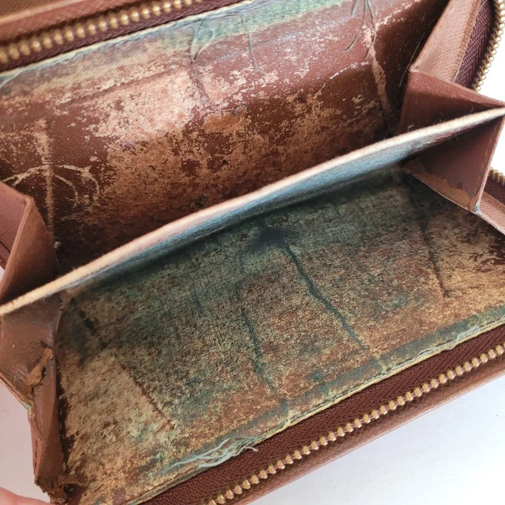 Louis Vuitton Monogram Canvas Portefeuille Tresor Etui Wallet Brown Vintage - Picture 5 of 15